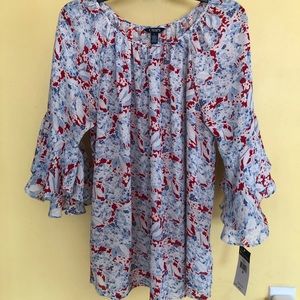 CHAPS Floral blouse